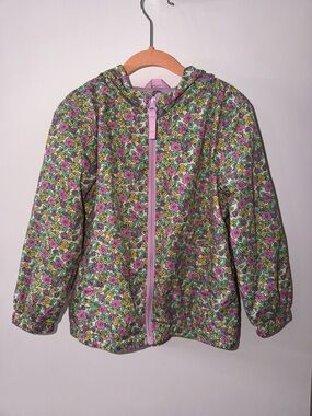 Cat & Jack Toddler Girl Floral 4T Rain Jacket